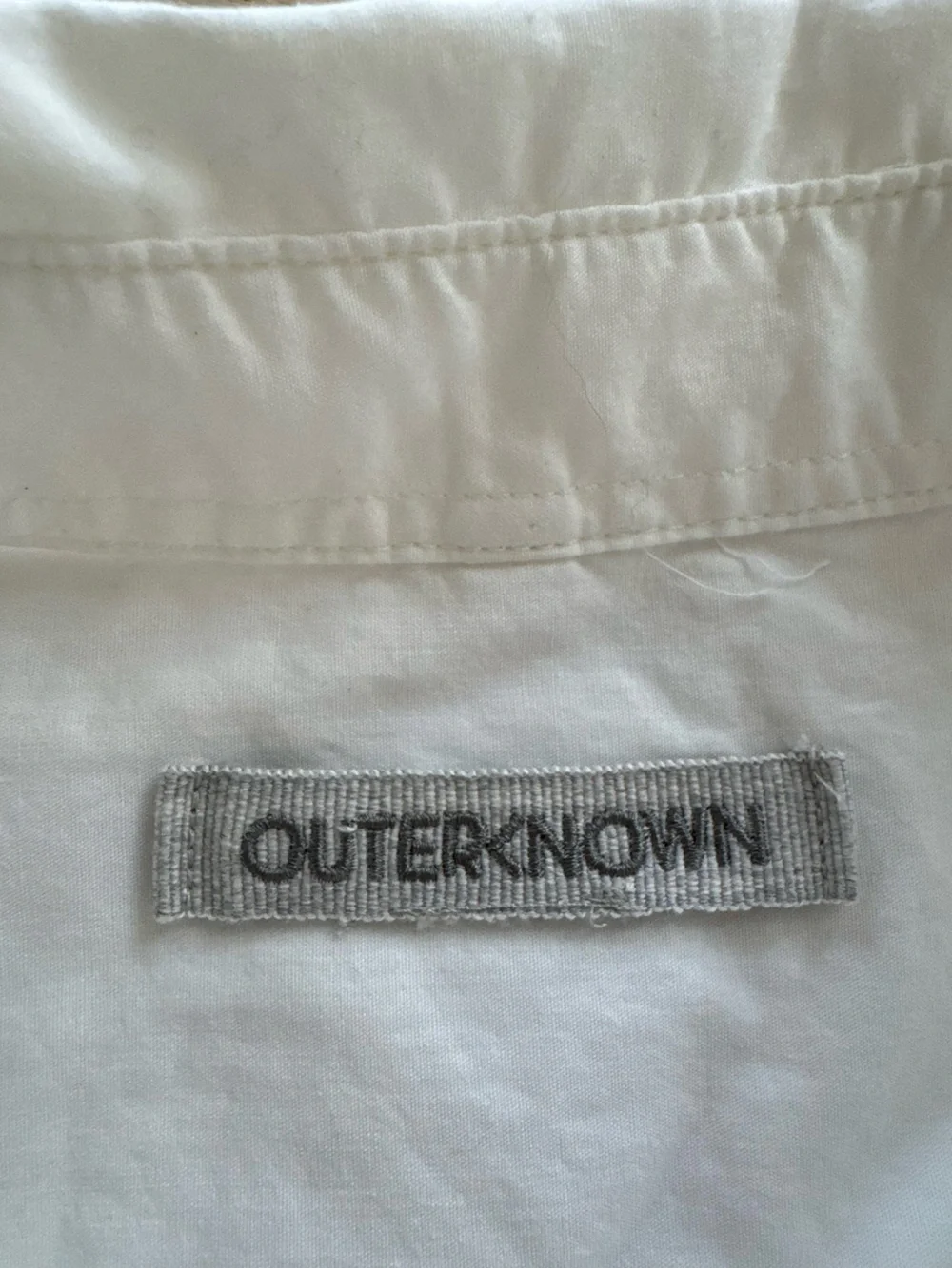 Outerknown Organic Cotton Shirt White Button Down Men's M Oxford - Picture 9 of 9